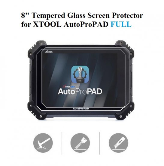 Tempered Glass Screen Protector for XTOOL AutoProPAD FULL - Click Image to Close